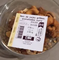 Noix cajou grillées aromatisées curry
