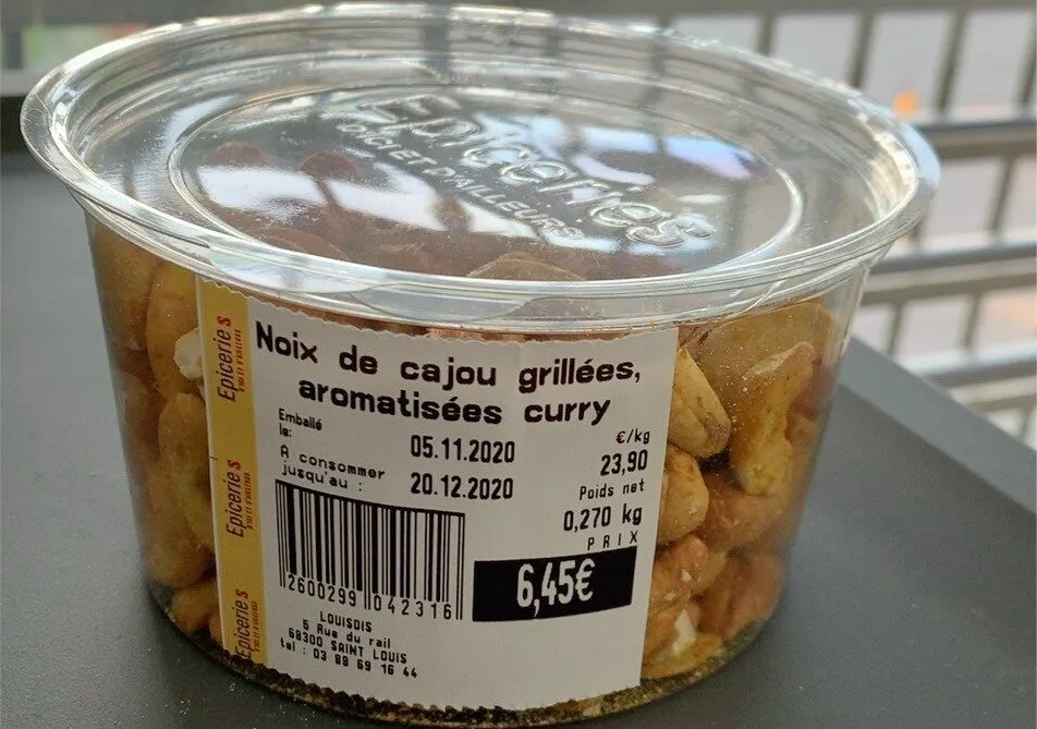 Noix de cajou au curry