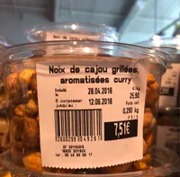 Noix de cajou grillées aromatisées curry