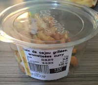 Noix de Cajou grillées, aromatisées curry