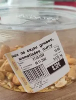 Noix de cajou grillées aromatisées curry