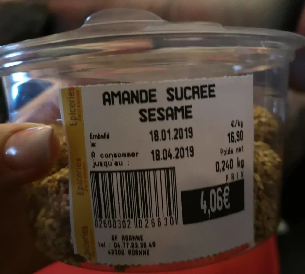 Amande sucrée sésame