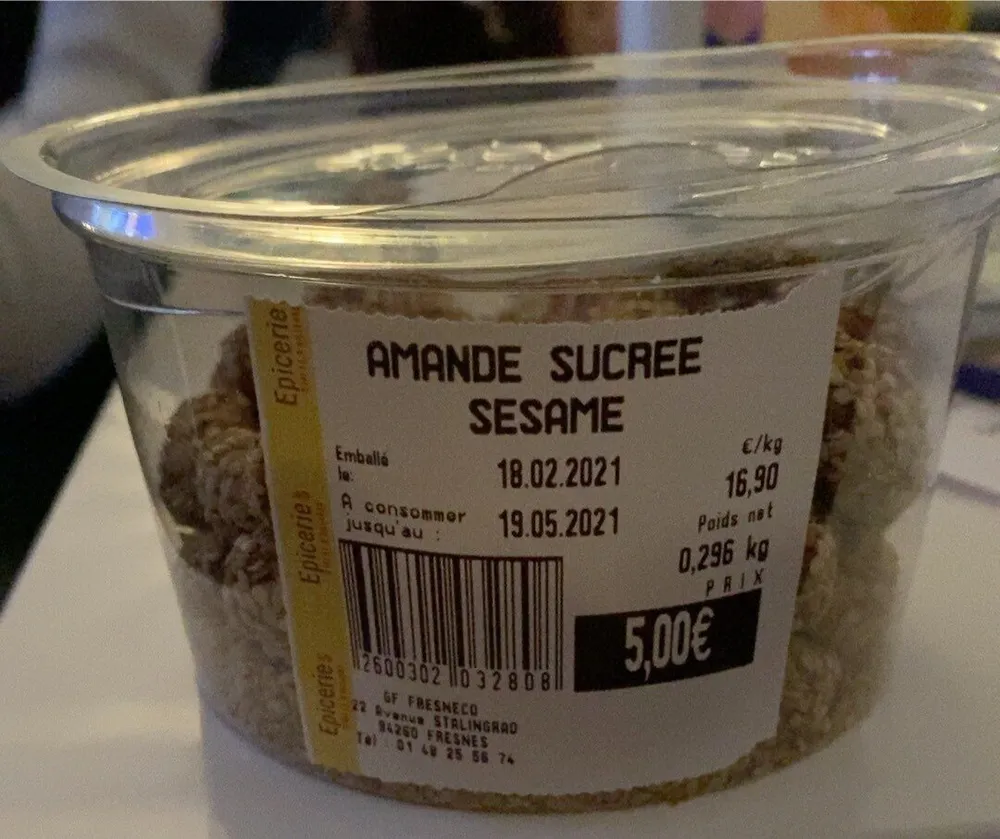 Amande sucree sesame