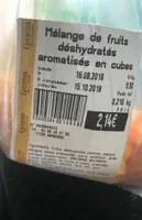 Melange fruits deshydratees aromatises
