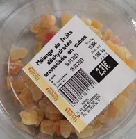 Mélange de fruits déshydraté aromatisé en cube