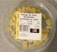 Mélange de fruits déshydratés aromatisés en cubes