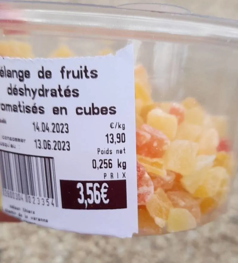 Mélanges de fruits déshydratés
