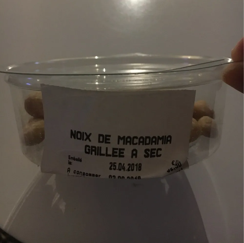 Noix de Macadamia grillée à sec