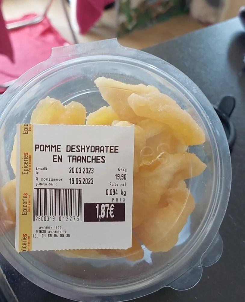 Pomme déshydratée