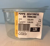 Pomme deshydratee en tranches