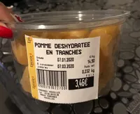 Pomme deshydratee en tranches