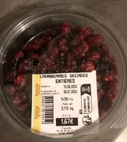 Cranberries sechees entieres