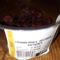 Cranberries séchées entières