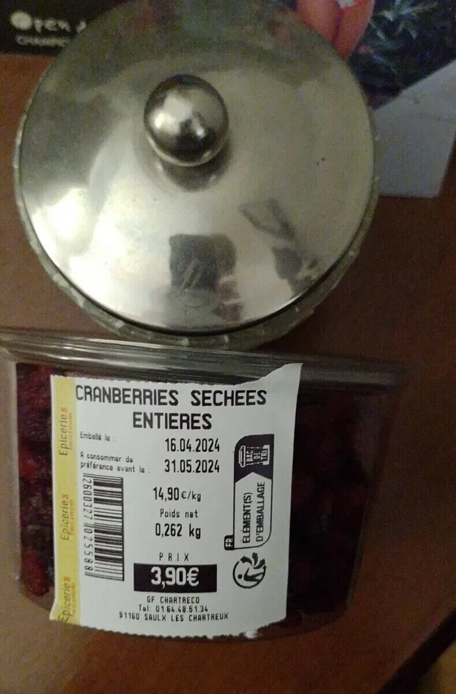 Cranberries séchées
