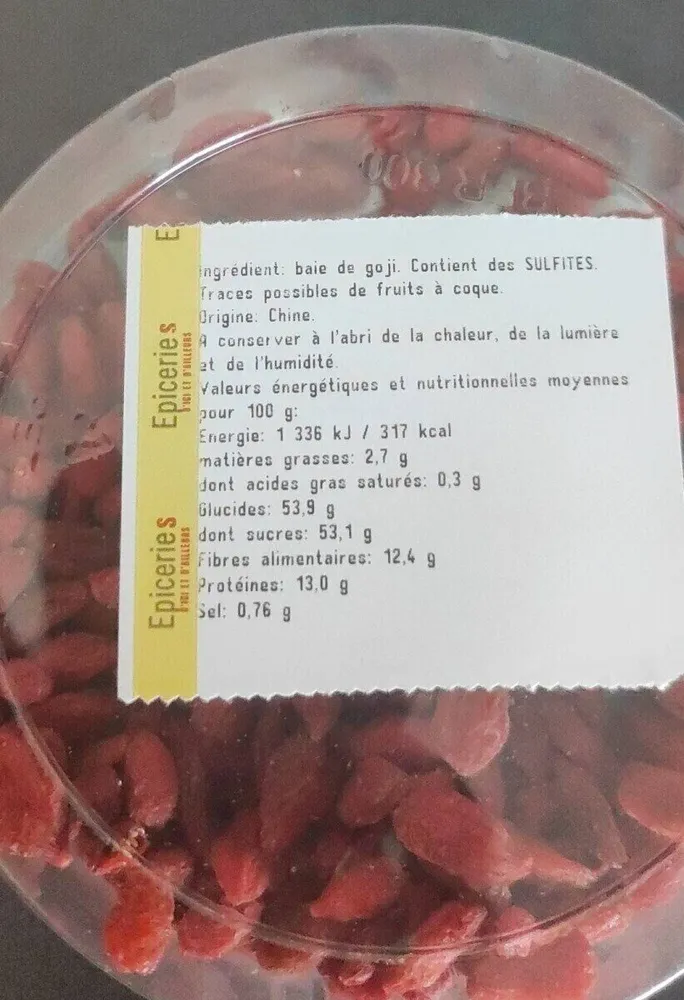 Baies de goji séchées