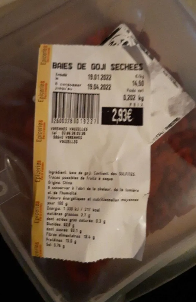 Baies de golf séchées