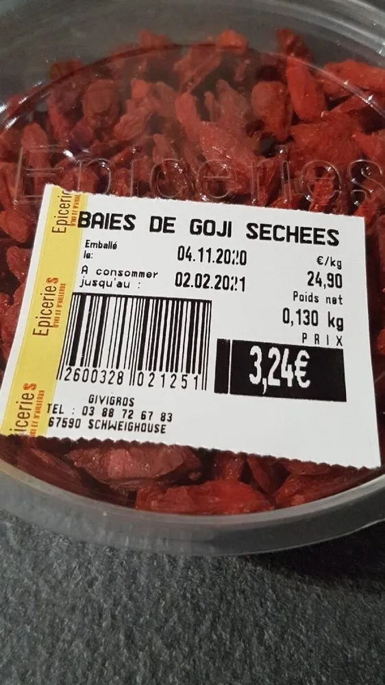 Baies de goji séchées