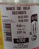 Baie de goji séchée