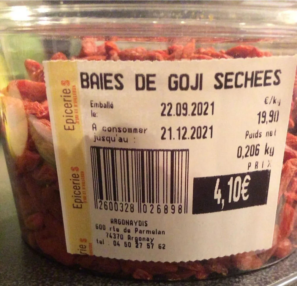 Baies de Goji sechees