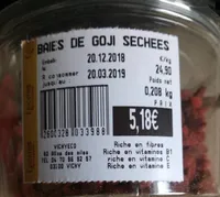 Baies de goji séchées