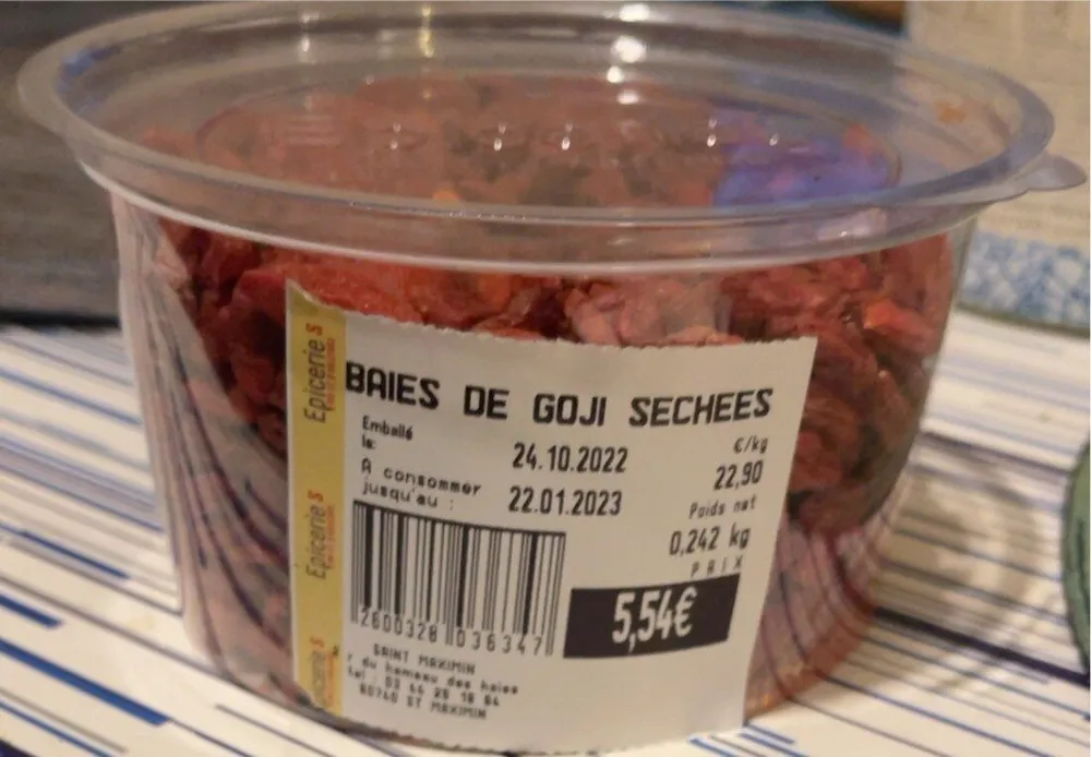 Baies de Goji sechées