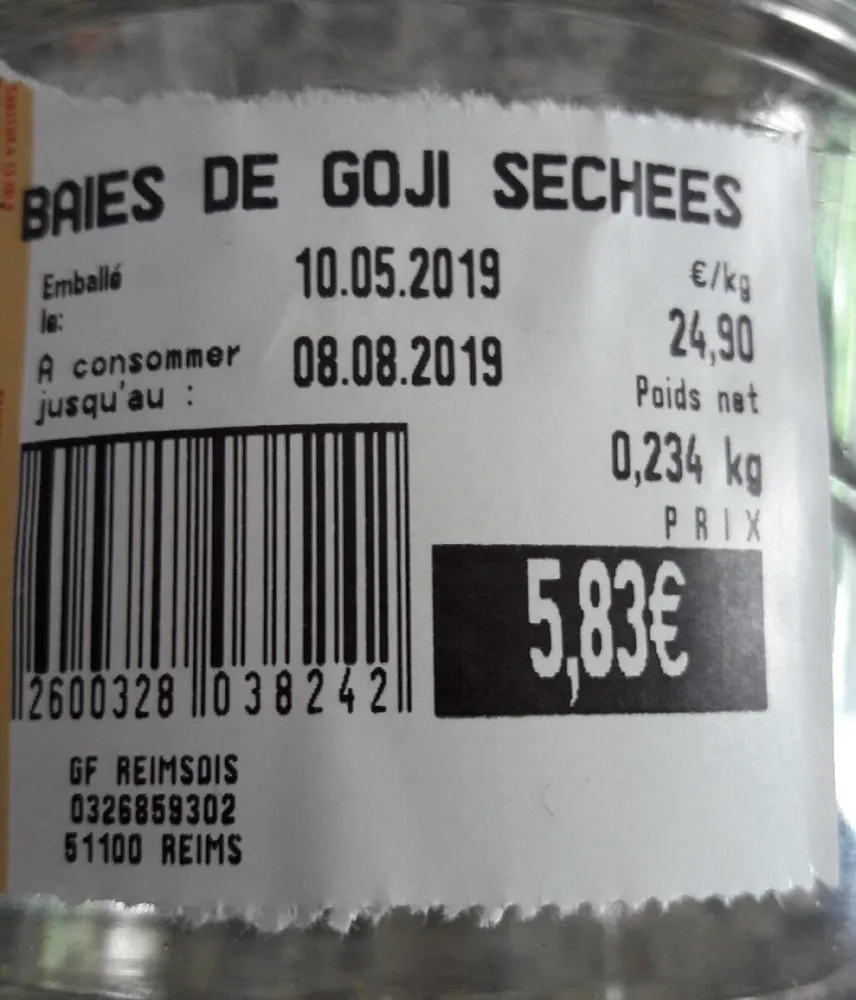 Baies de goji séchées