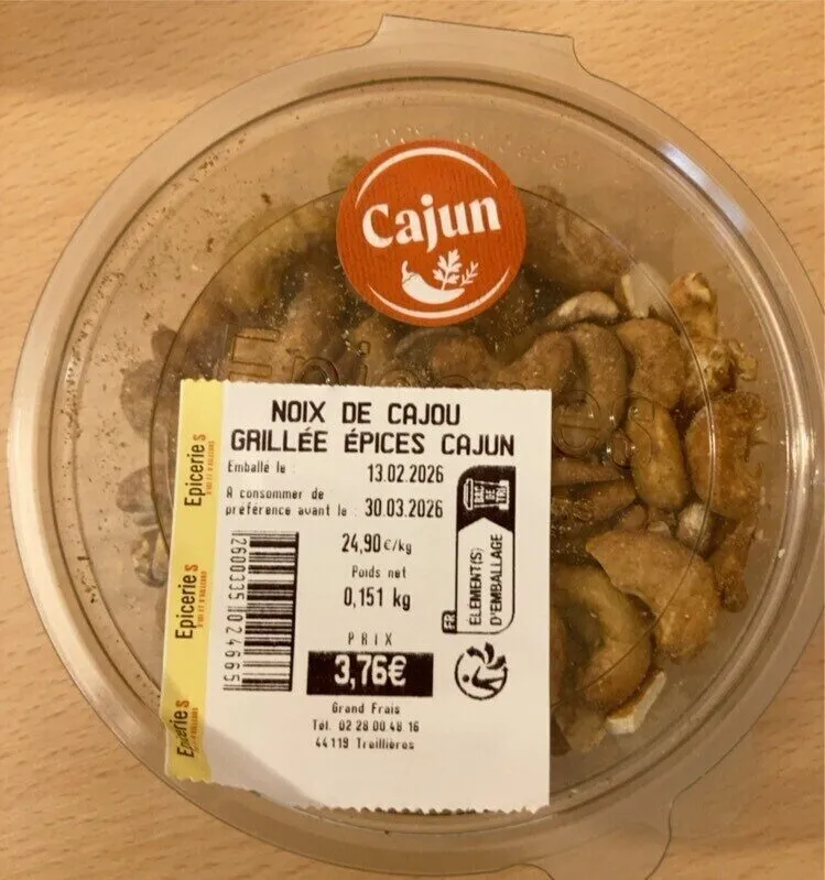Noix de Cajou Grillées Épicées Cajun