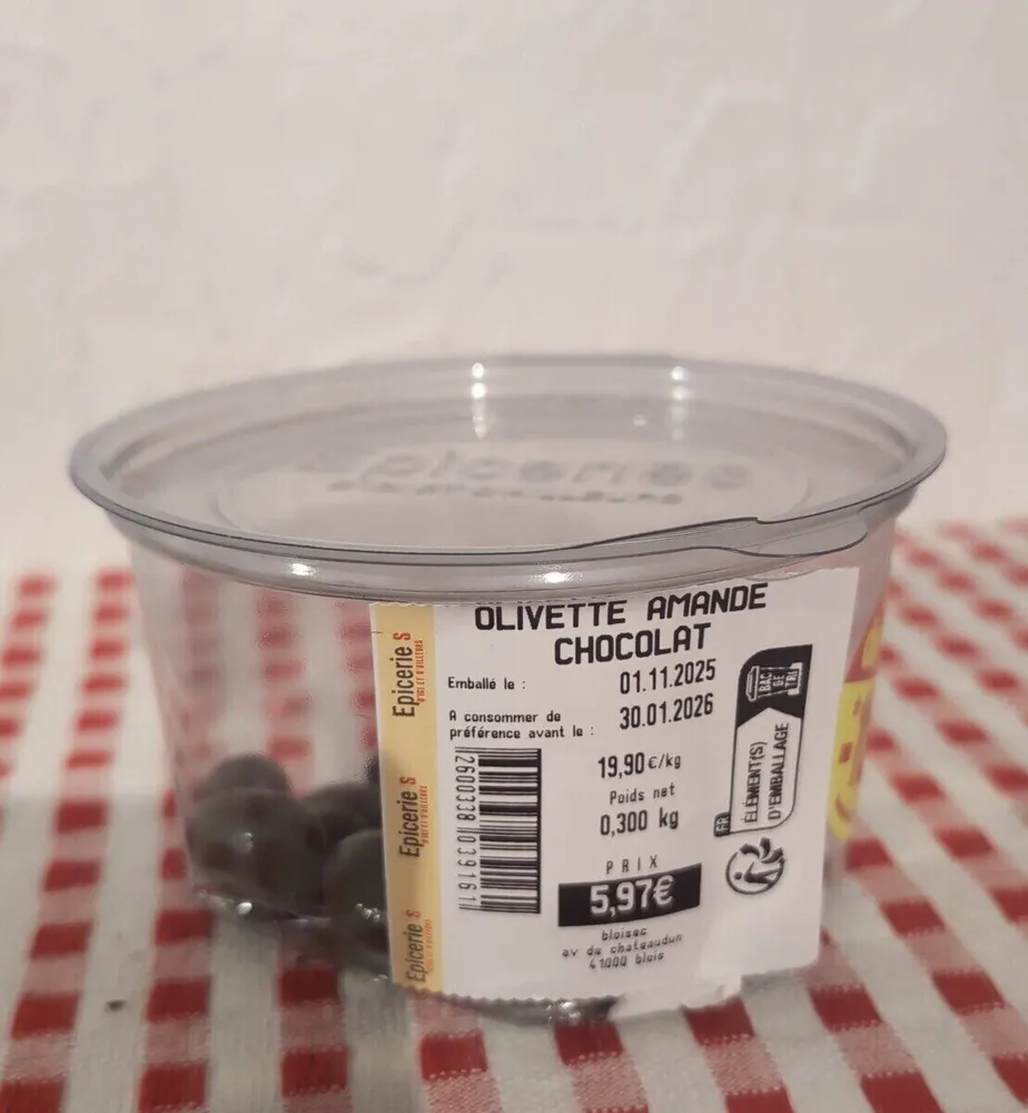 Olivette amande chocolat