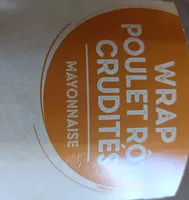 Wraps poulet rôti crudités