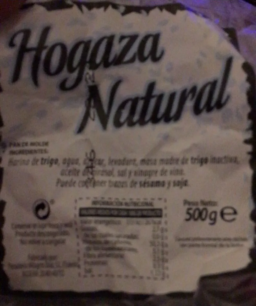 Hogaza natural pan de molde