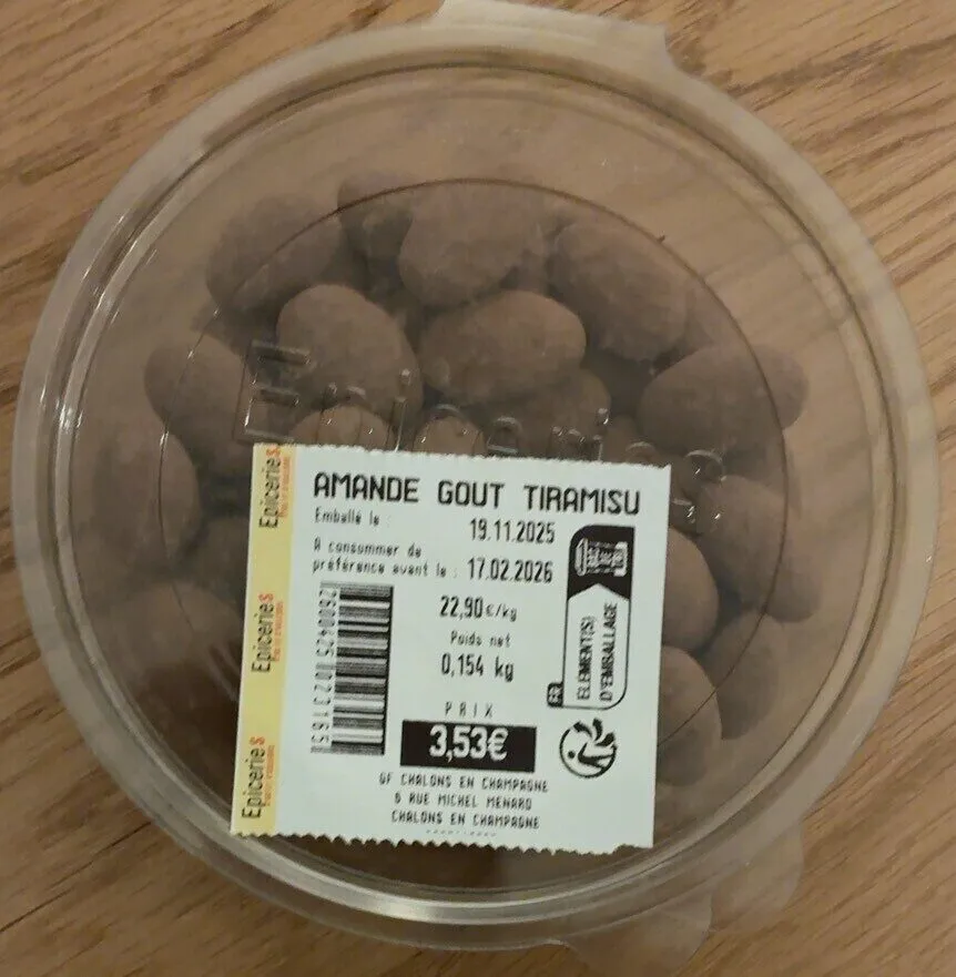 Amande gout tiramisu