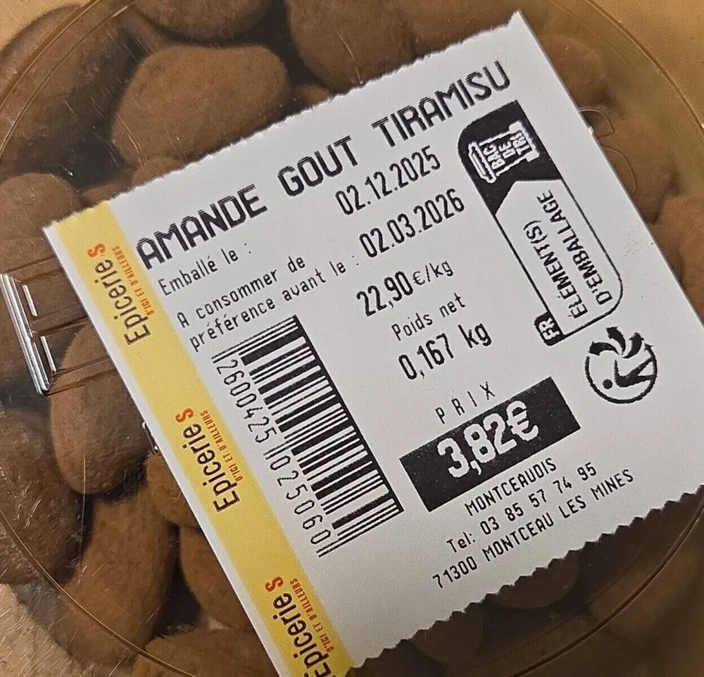 Amande goût tiramisu