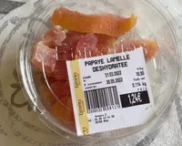 Papaye lamelle deshydratee