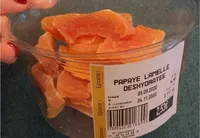 Papaye lamelle deshydratee