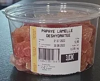Papaye lamelle déshydratée