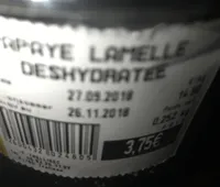 Papaye lamelle deshydratee
