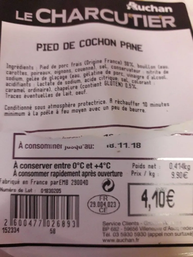 Pied de cochon pané