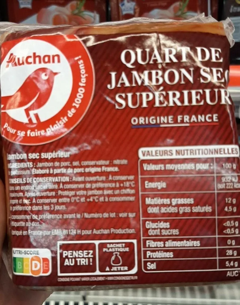 Quart de jambon sec superieur