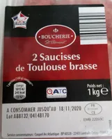2 saucisses de Toulouse brasse