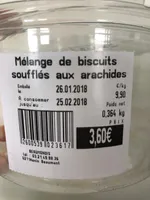 Mélange de biscuits soufflés aux arachides