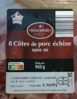 Côtes de porc échine sans os