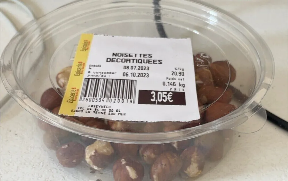 Noisette décortiquées