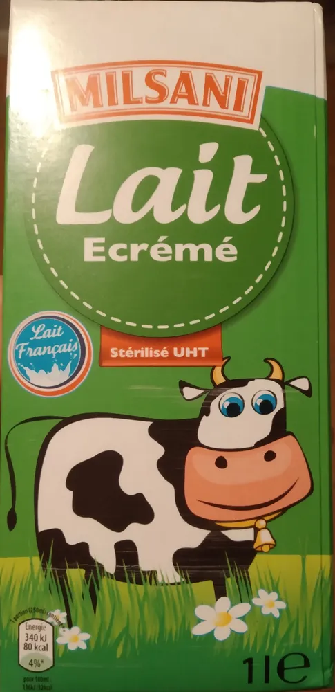 Lait écrémé stérilisé UHT