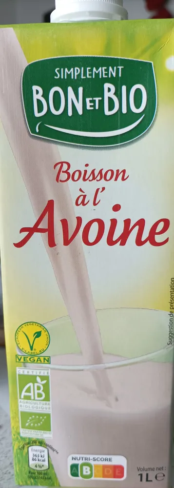 Boisson à l'avoine