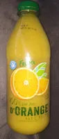 100% pur jus d'Orange avec pulpe