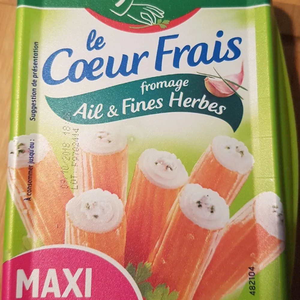 Coeur frais fromage ail et fines herbes (surimi)