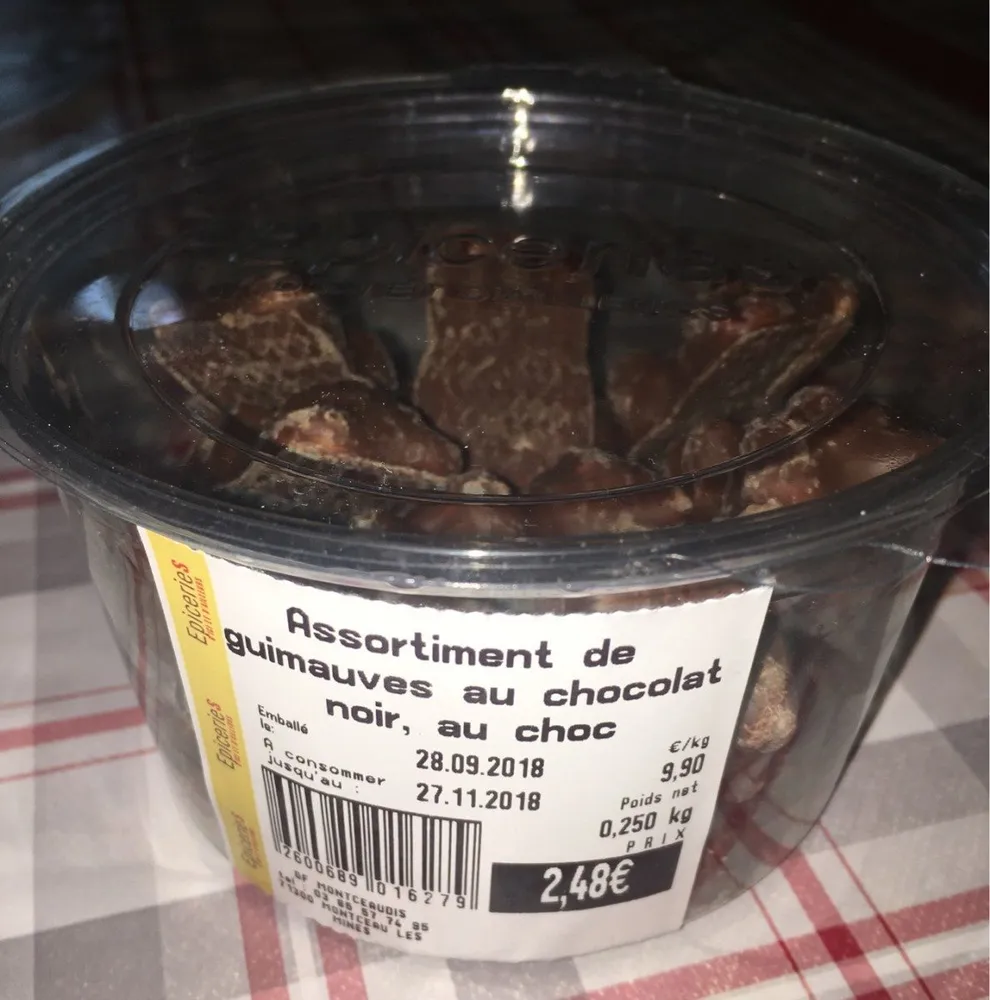 Guimauves au chocolat noir