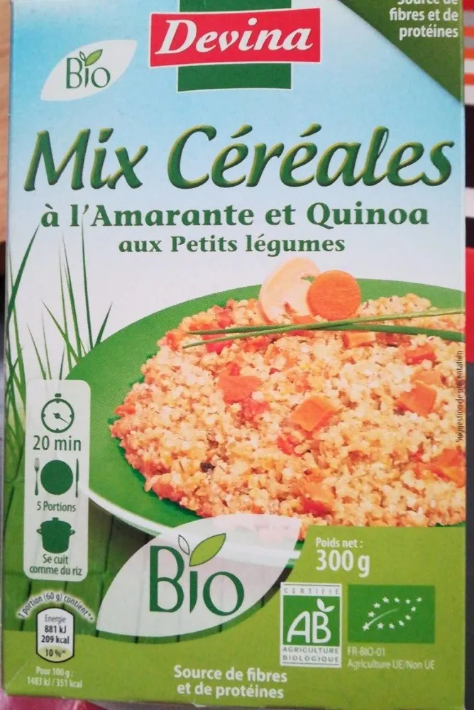 Mix céréale à l'amarante et quinoa