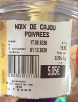 Noix de cajou poivrées