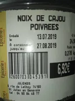 Noix de cajou poivrées